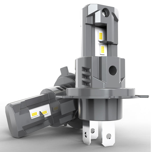 H4 LED Car Bulb 80W 16000LM 6000K Cool White, 400% Brightness, LED Headlight Kit Replacement for Halogen, Fog Lamp Bulb, 1:1 Size, Plug and Play (2 Bulbs)