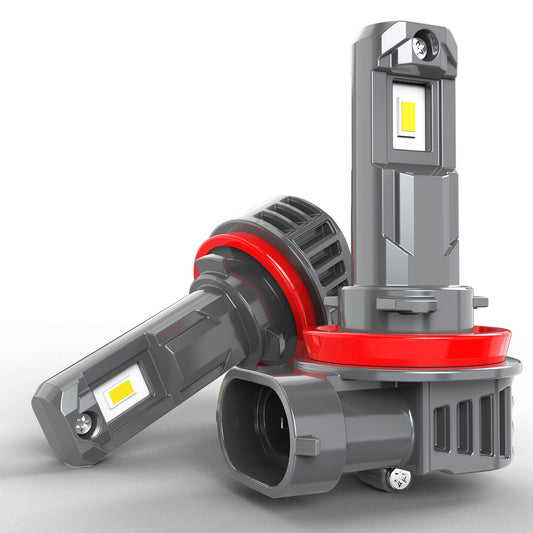 H11 LED Car Bulb 80W 16000LM 6000K Cold White, 400% Brightness, H9 H8 LED Headlight Kit Halogen Replacement Lamps, Fog Bulb, 1:1 Size, Plug and Play (2Lamps)