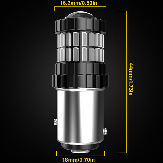 Katur 1157 BAY15D P21/5W Led Auto Brake Lamp Dual / Two Contact Bayont Stop Lights Red White Orange/Amber 12V DC 1200LM( 2pcs )