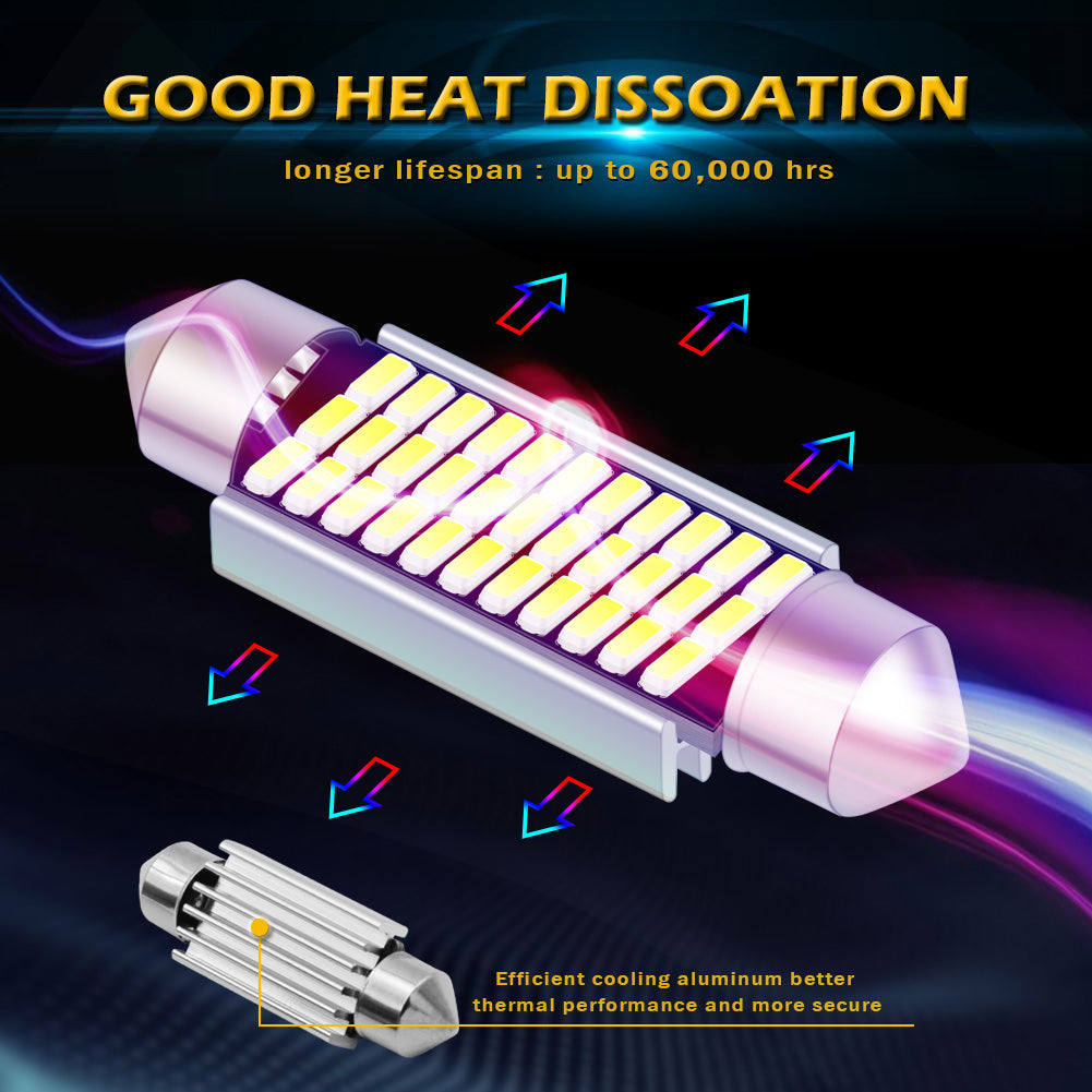Katur Wholesale 31mm 36mm 39mm C5W C10W Canbus Led Car Festoon Light Interior Dome Reading Bulbs