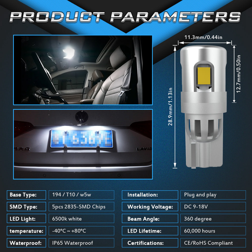 Katur Wholesale W5W T10 LED Car Canbus Bulbs Parking Lights interior Lights for Suzuki Grand Vitara