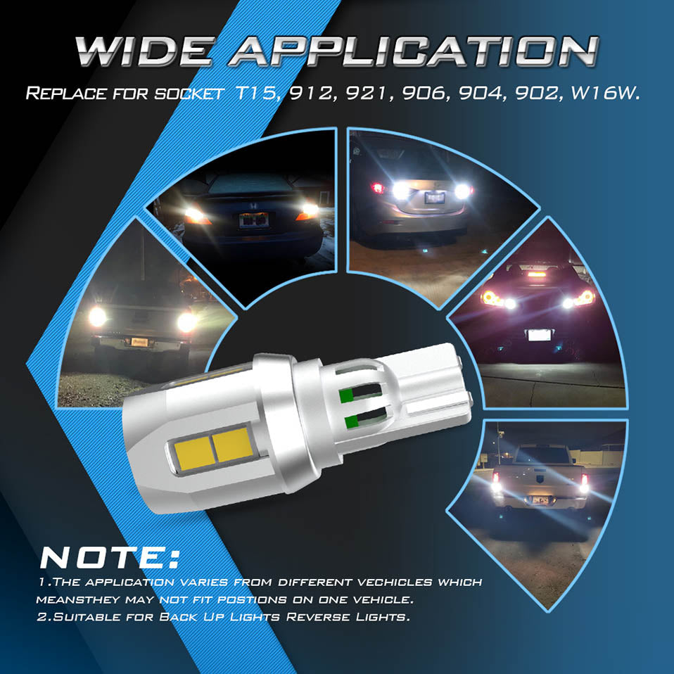 Katur Wholesale T15 W16W LED Canbus light Bulbs 920 921 Error Free Super bright led Car Backup Reverse Lights