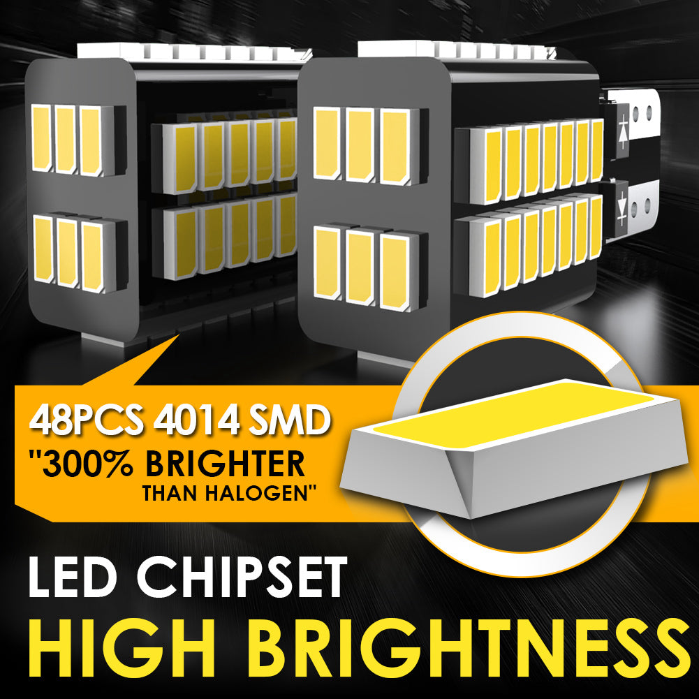 Katur Wholesale W16W T15 LED Canbus Bulb Car Reverse Lights For BMW E90 E60 Audi A4 B6 B8 LED Car Light 921 912 Backup Exterior Light 12V