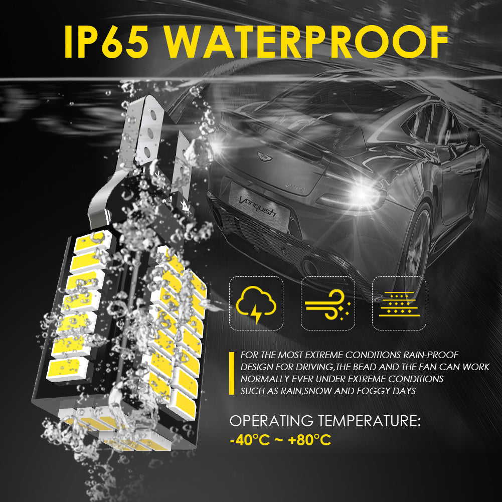 Katur Wholesale W16W T15 LED Canbus Bulb Car Reverse Lights For BMW E90 E60 Audi A4 B6 B8 LED Car Light 921 912 Backup Exterior Light 12V