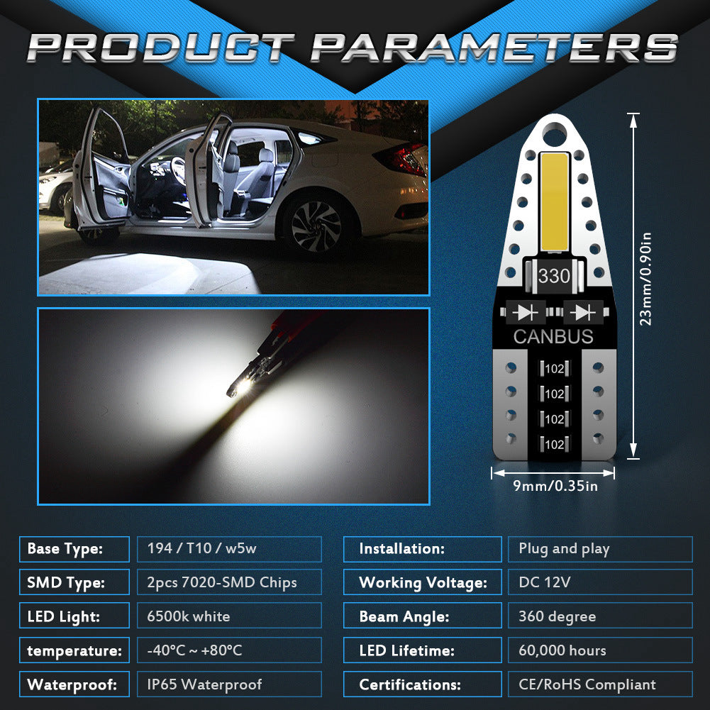 Katur Wholesale W5W Car Interior Light Dome Trunk Parking Lights T10 LED Canbus Bulb for Volvo