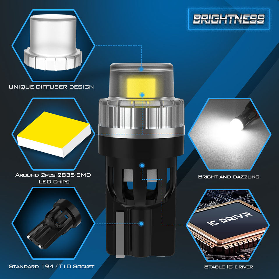 Katur Wholesale T10 W5W Led Bulbs led Car Parking Position Lights Interior Map Dome Lights For Nissan Hyundai Mazda