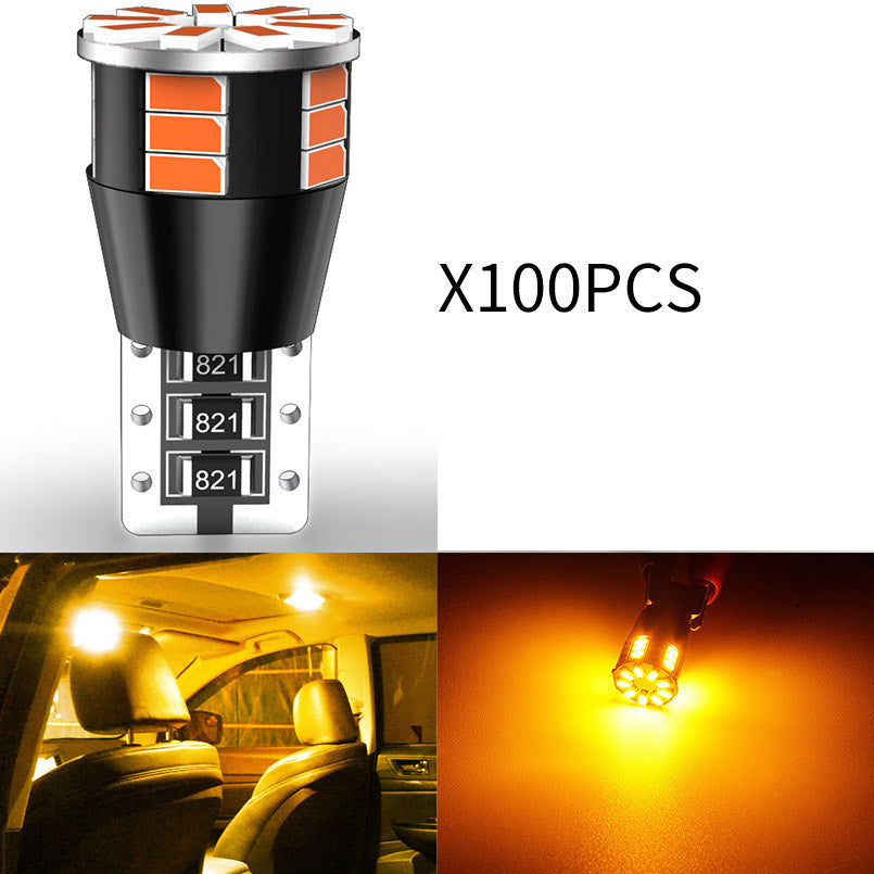 Katur Wholesale T10 W5W led bulbs 3014 SMD 194 168 Led Replacement Reverse Instrument Panel Lamp Clearance Lights White Amber Blue Red 12V