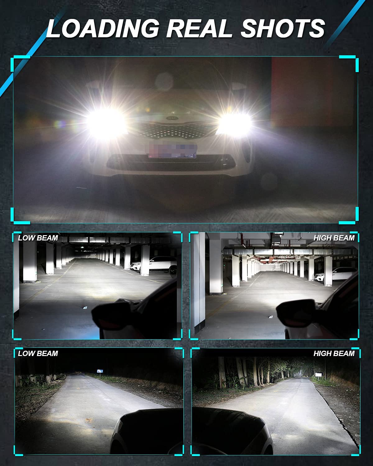 KaTur H7 Led Headlight Bulbs Mini Design Upgraded CREE Chips Extremely Bright 12000 Lumens Waterproof All-in-One LED Headlight Conversion Kit 55W 6500K Xenon White-2 Years Waranty