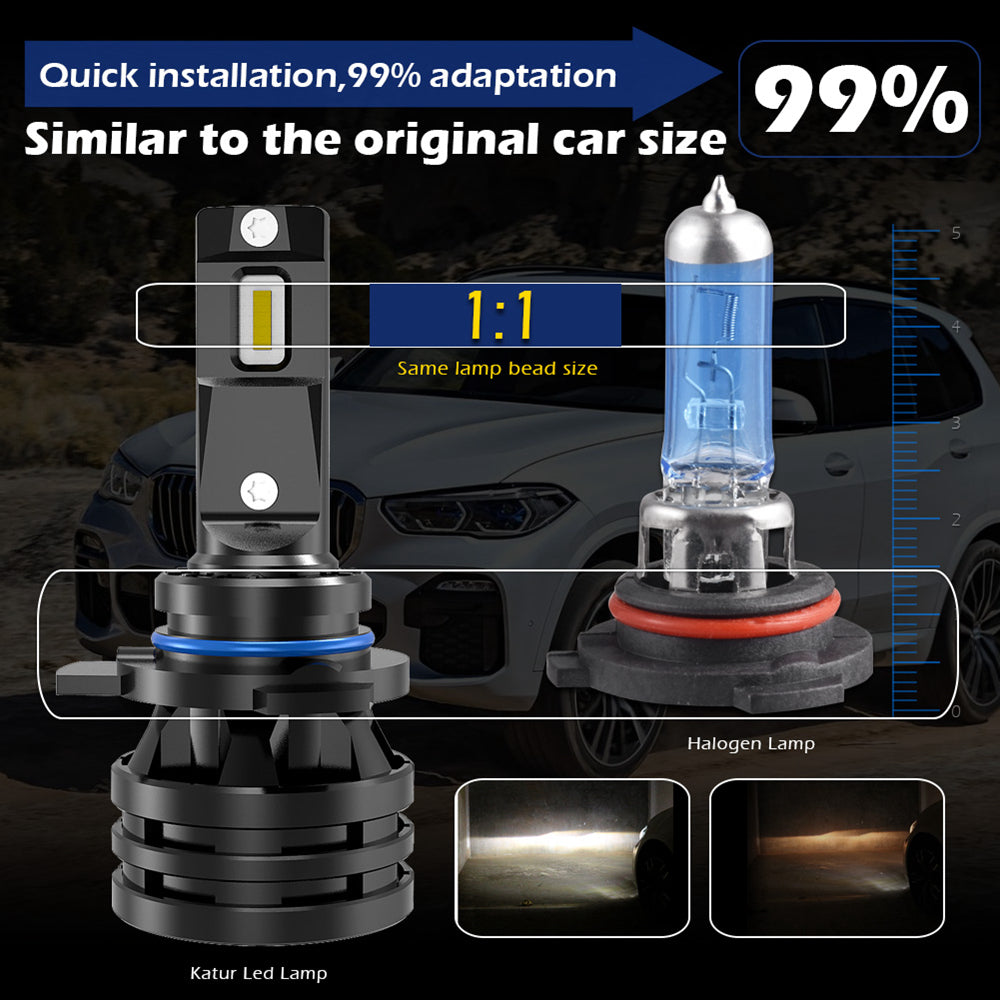 KaTur Car Lights H7 16000LM H11 LED Lamp Car Headlight Bulbs H4 H1 H3 H8 H9 9005 9006 HB3 HB4 9012 H13 9007 Turbo LED Bulbs 12V 24V