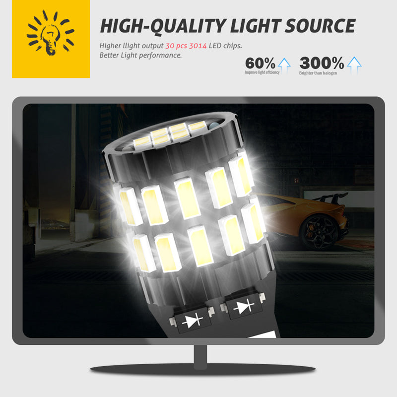 Katur W5W T10 LED Canbus Bulbs Error Free Auto Trunk Lamp 12V White Blue Red Orange Color Car Clearance Parking Lights Reading