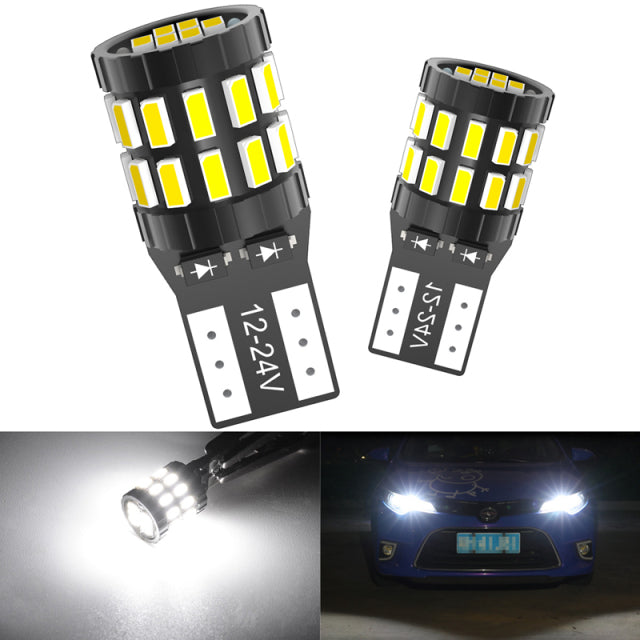 Katur W5W T10 LED Canbus Bulbs Error Free Auto Trunk Lamp 12V White Blue Red Orange Color Car Clearance Parking Lights Reading