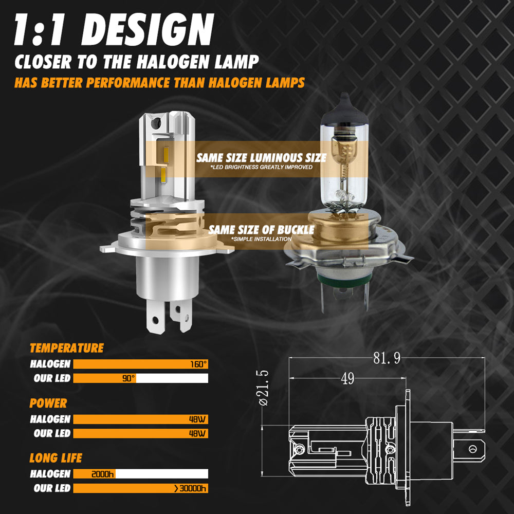 Katur H4 lamps CSP Mini h7 LED for car Headlight Bulb led H8 H11 fog light HB3 9005 HB4 Anti Fog Lamp