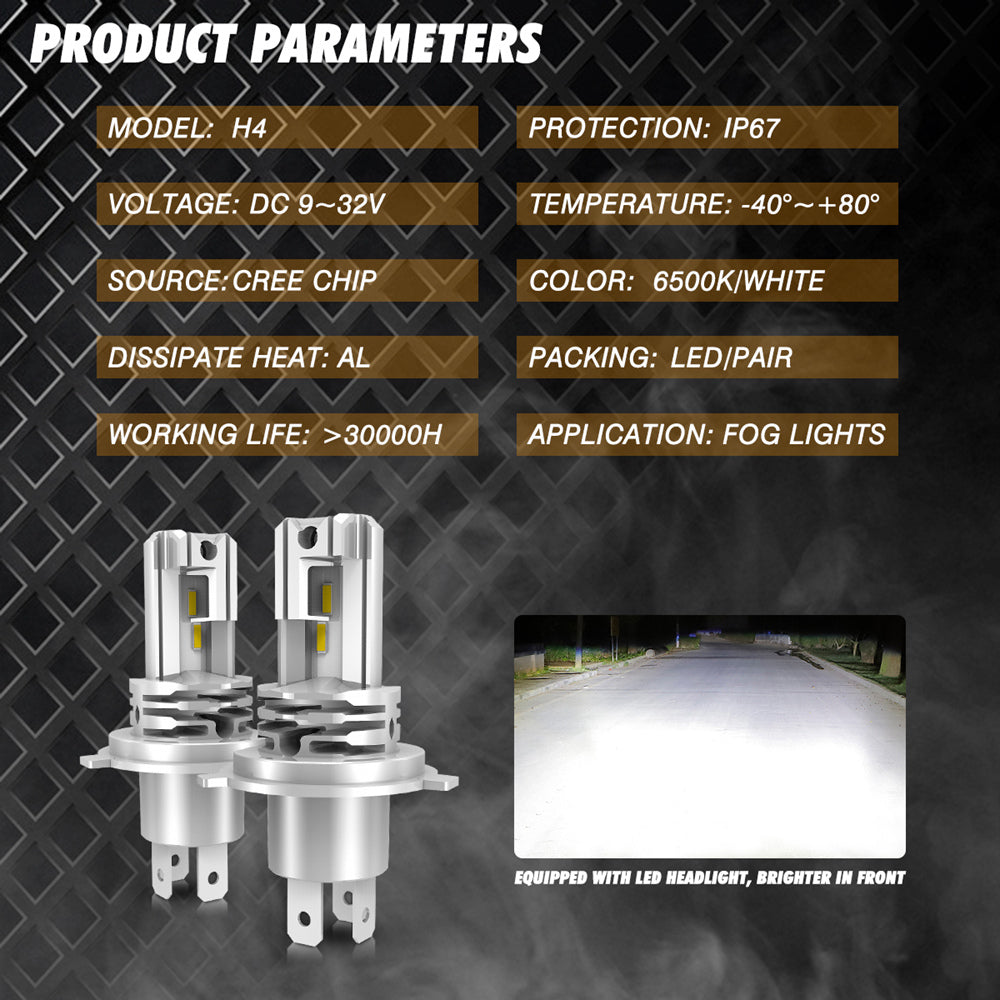 Katur H4 lamps CSP Mini h7 LED for car Headlight Bulb led H8 H11 fog light HB3 9005 HB4 Anti Fog Lamp