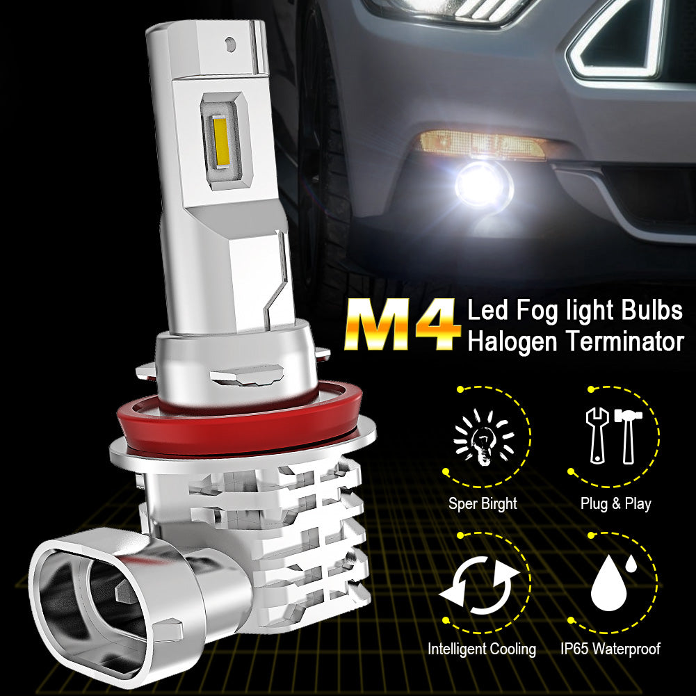 Katur Canbus No Error H11 H8 LED White Led Fog Lights H16JP H4 LED Bulb Car Driving Running Lamp for BMW Toyota Skoda Ford Lada