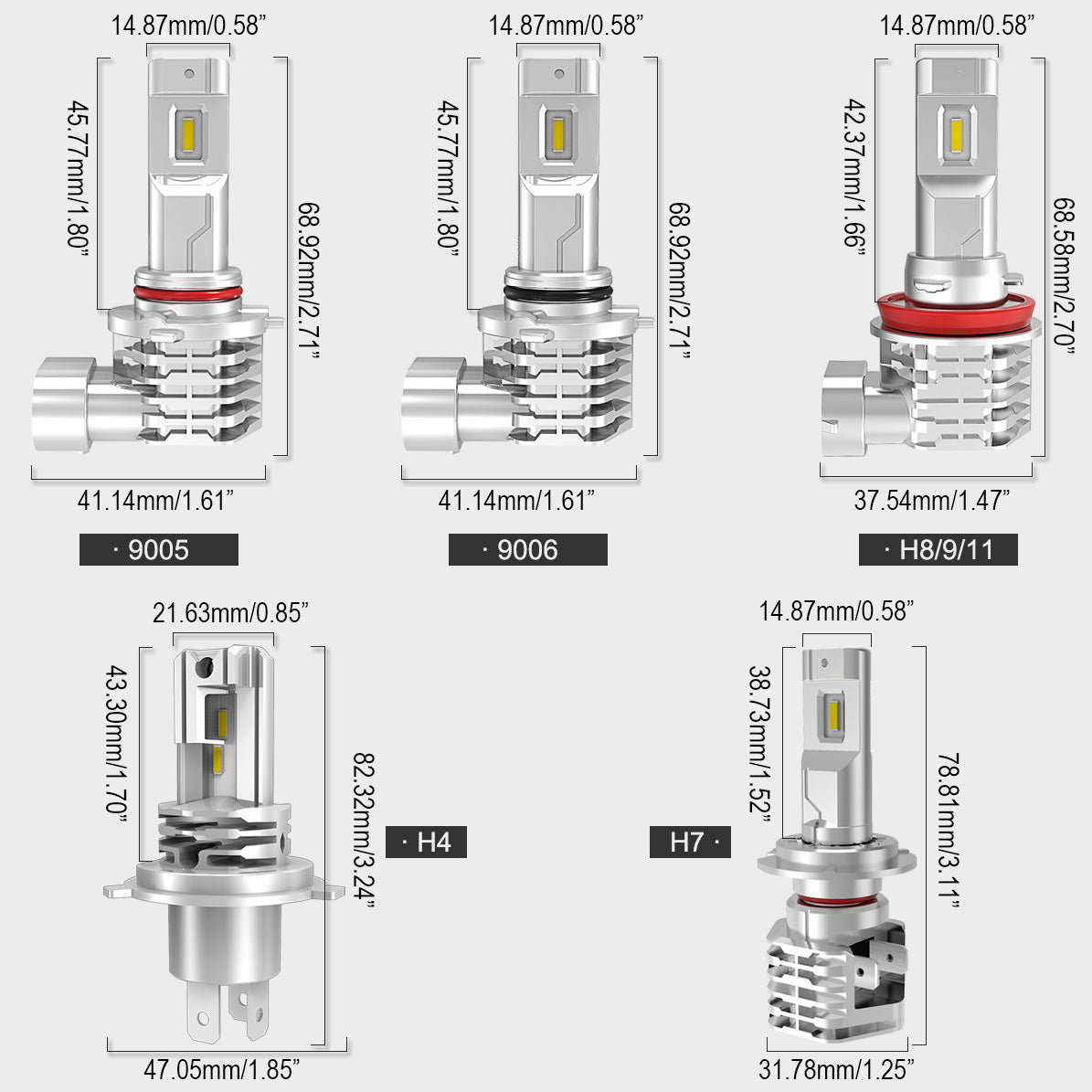 Katur Canbus No Error H11 H8 LED White Led Fog Lights H16JP H4 LED Bulb Car Driving Running Lamp for BMW Toyota Skoda Ford Lada