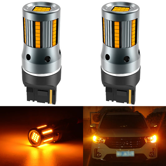 Katur T20 W21W WY21W 7440 7440NA LED Turn Signal Light Bulbs Canbus Error Free No Hyper Flash P21W ba15s T25 3156