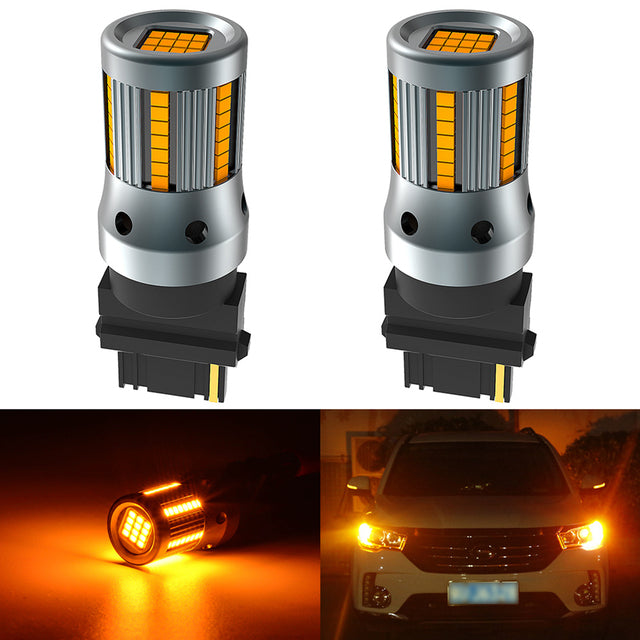 Katur T20 W21W WY21W 7440 7440NA LED Turn Signal Light Bulbs Canbus Error Free No Hyper Flash P21W ba15s T25 3156