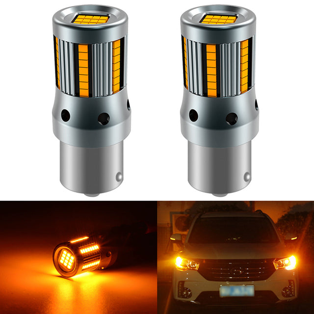 Katur T20 W21W WY21W 7440 7440NA LED Turn Signal Light Bulbs Canbus Error Free No Hyper Flash P21W ba15s T25 3156