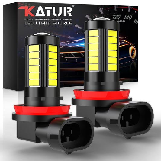 Katur H11 H8 Fog Lamp LED Super Bright LED H10 HB3 9005 HB4 9006 Bulb Driving Running H16 Car Light(2pcs)