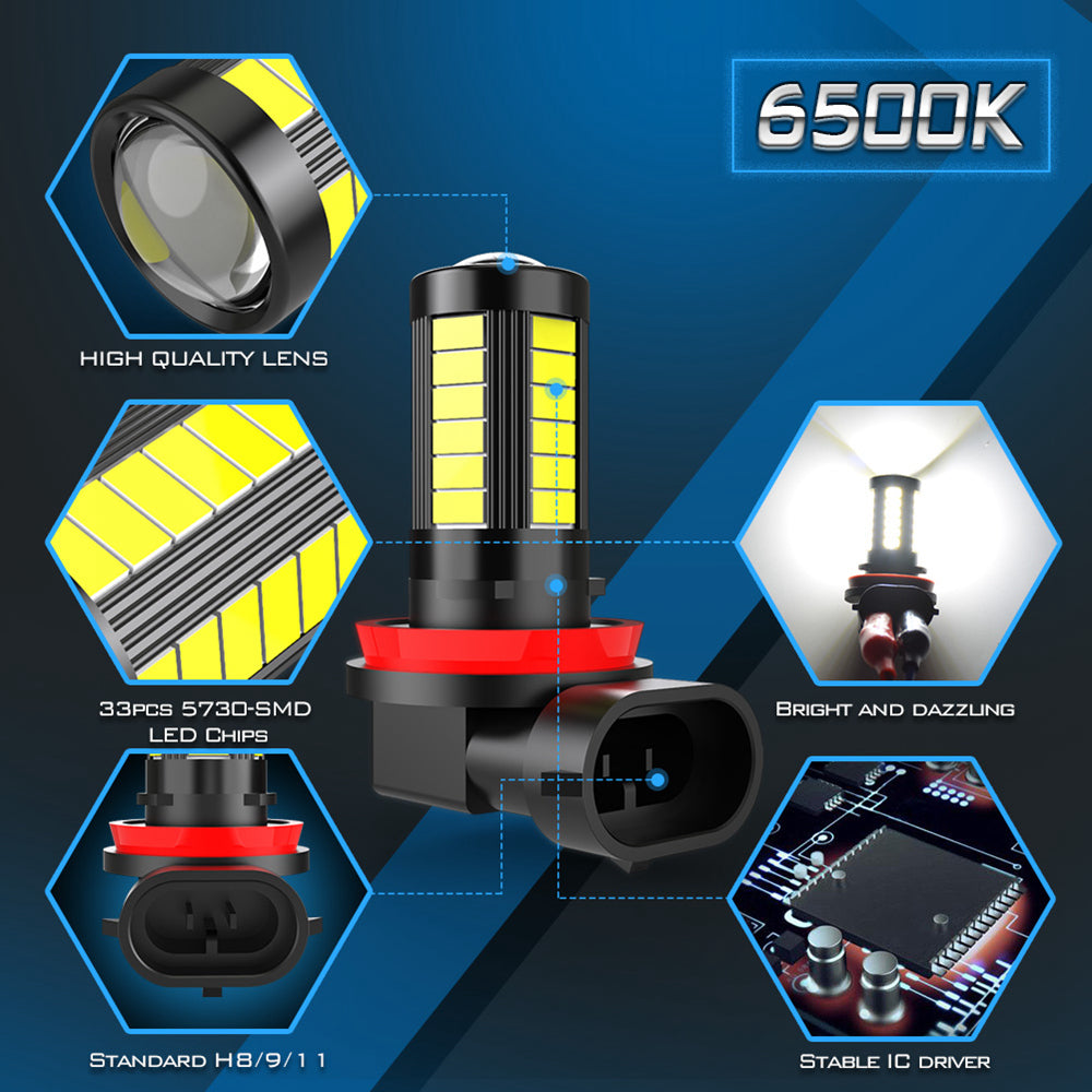 Katur H11 H8 Fog Lamp LED Super Bright LED H10 HB3 9005 HB4 9006 Bulb Driving Running H16 Car Light(2pcs)