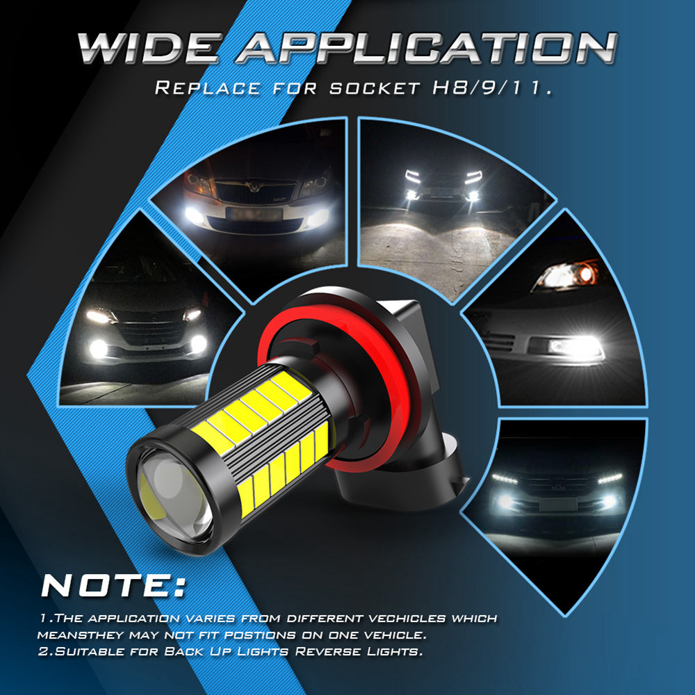Katur H11 H8 Fog Lamp LED Super Bright LED H10 HB3 9005 HB4 9006 Bulb Driving Running H16 Car Light(2pcs)