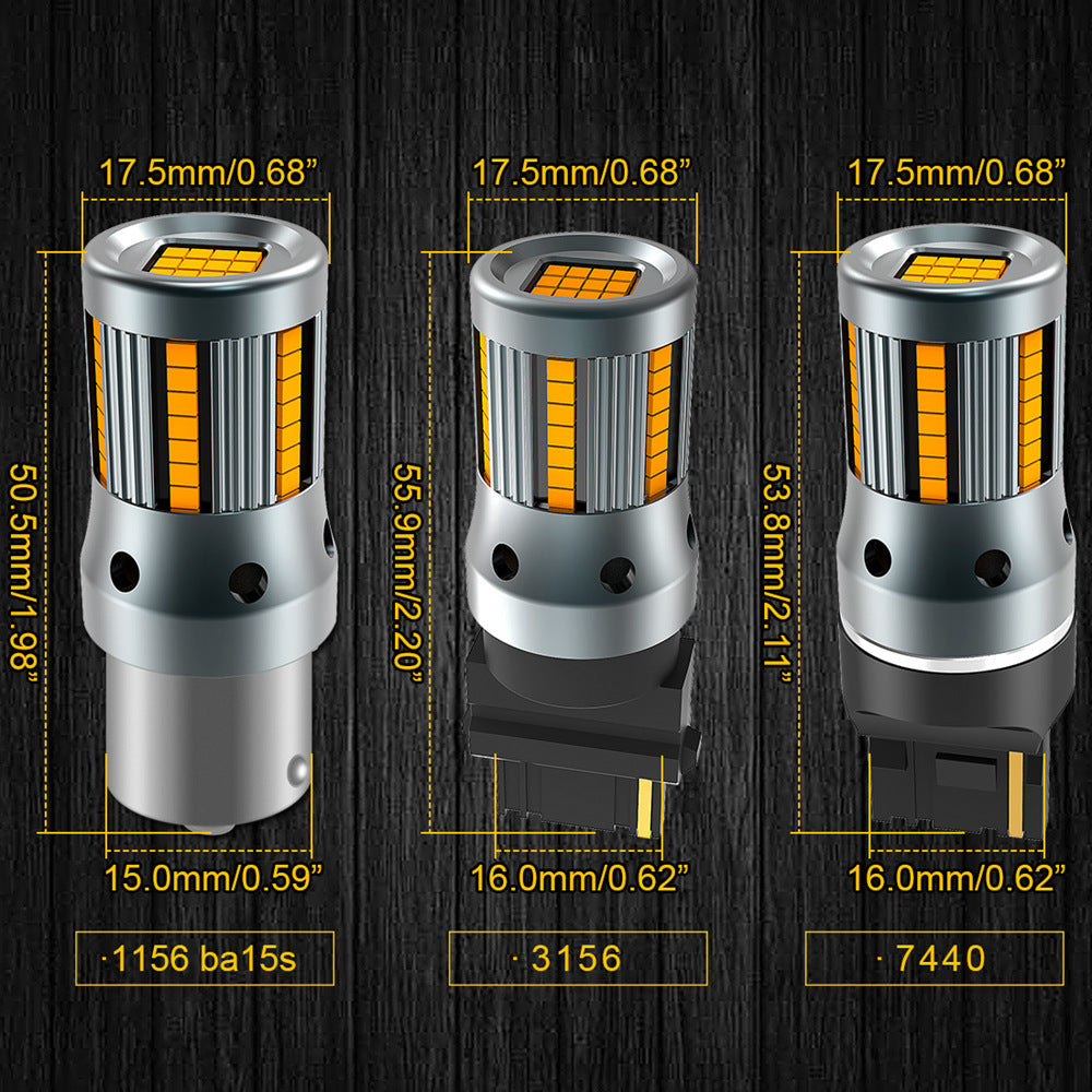 Katur T20 W21W WY21W 7440 7440NA LED Turn Signal Light Bulbs Canbus Error Free No Hyper Flash P21W ba15s T25 3156