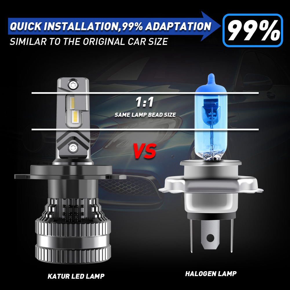 KaTur H4 H7 LED H11 H8 HB3 9005 9006 9012 H1 LED Car Headlight Bulbs For Toyota Yaris 2007 FJ Cruiser MR2 Spyder Sienna T100
