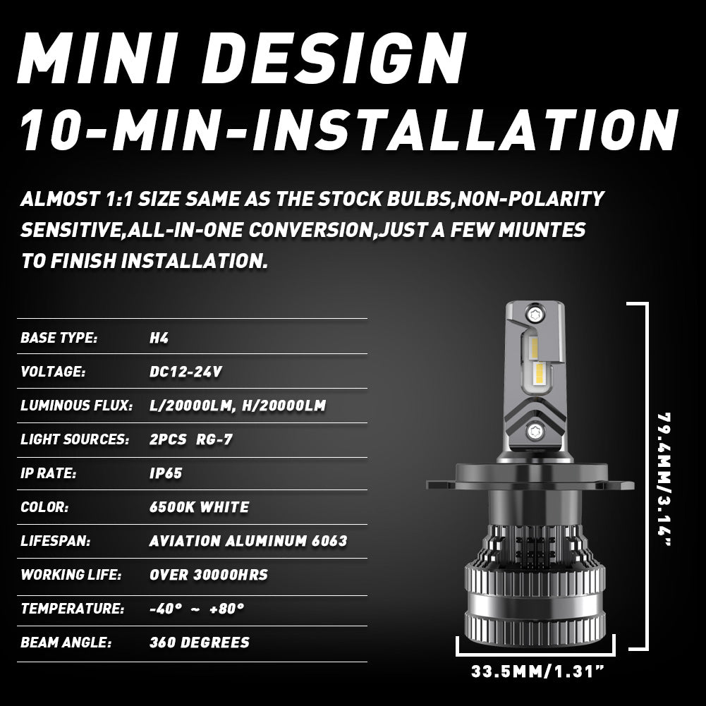 KaTur H4 H7 LED H11 H8 HB3 9005 9006 9012 H1 LED Car Headlight Bulbs For Toyota Yaris 2007 FJ Cruiser MR2 Spyder Sienna T100