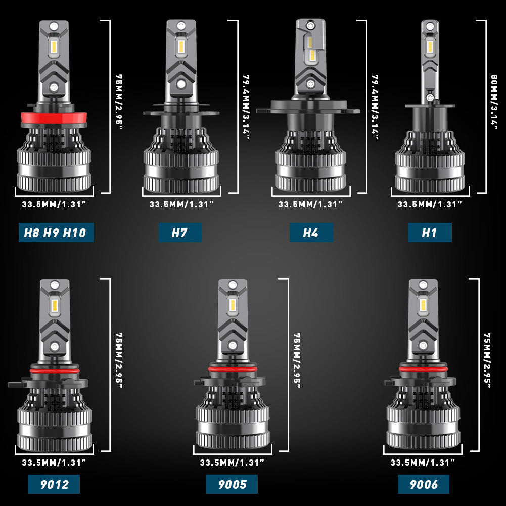 KaTur H4 H7 LED H11 H8 HB3 9005 9006 9012 H1 LED Car Headlight Bulbs For Toyota Yaris 2007 FJ Cruiser MR2 Spyder Sienna T100