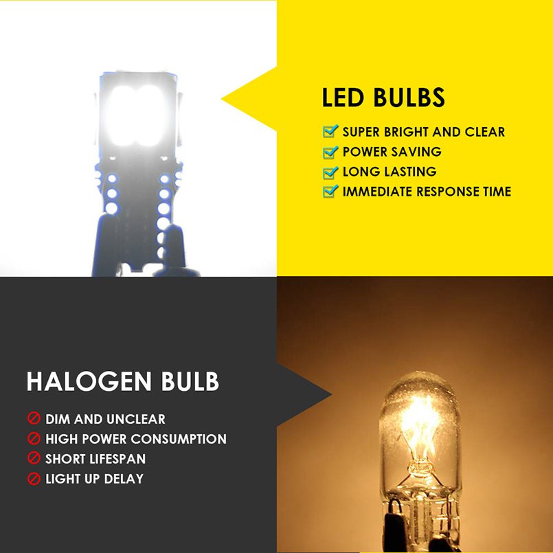 Katur W5W T10 LED Canbus Light Bulbs WY5W Led Interior Doom Reading Lamps(10pcs)