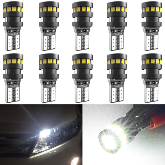 Katur T10 LED W5W Canbus Light Bulbs For BMW E46 X3 X4 X5 X6 Z1 Z4 Z3 M3 Car Interior Reading Parking Lights No Error(10PCS)