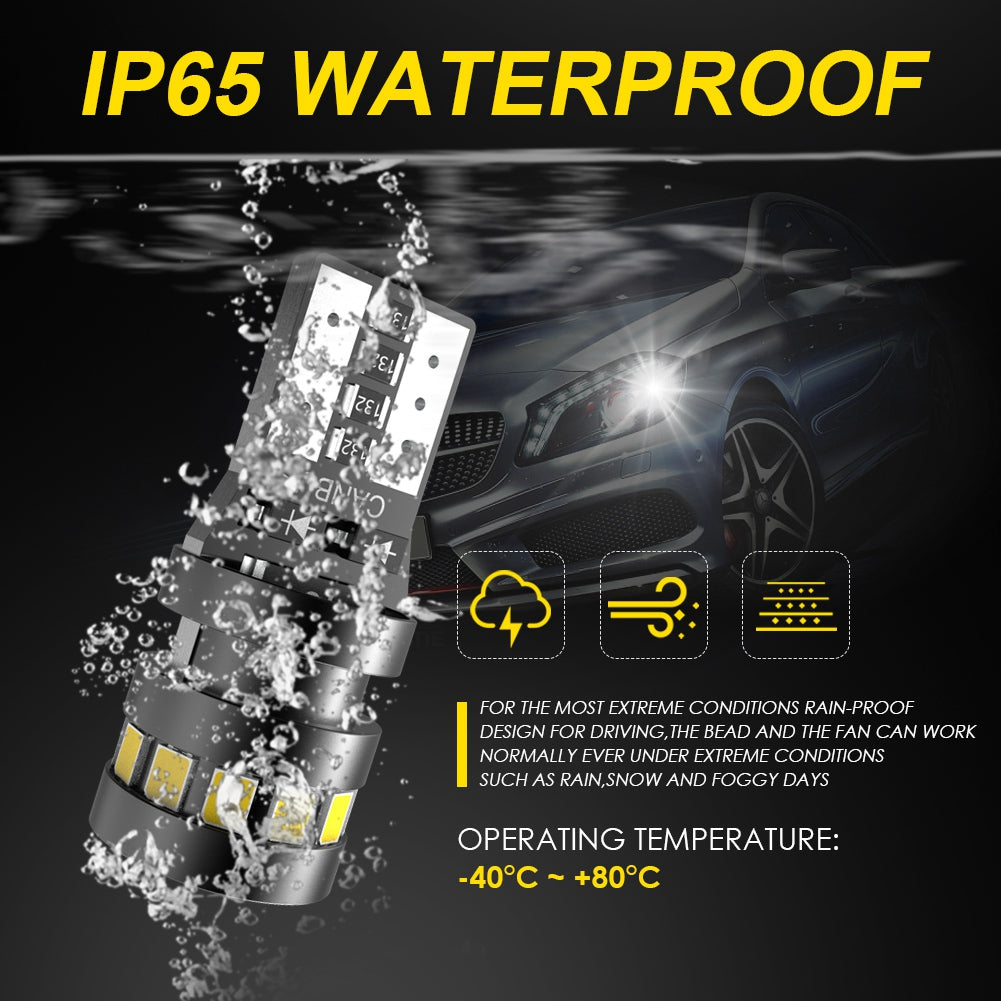 Katur T10 LED W5W Canbus Light Bulbs For BMW E46 X3 X4 X5 X6 Z1 Z4 Z3 M3 Car Interior Reading Parking Lights No Error(10PCS)