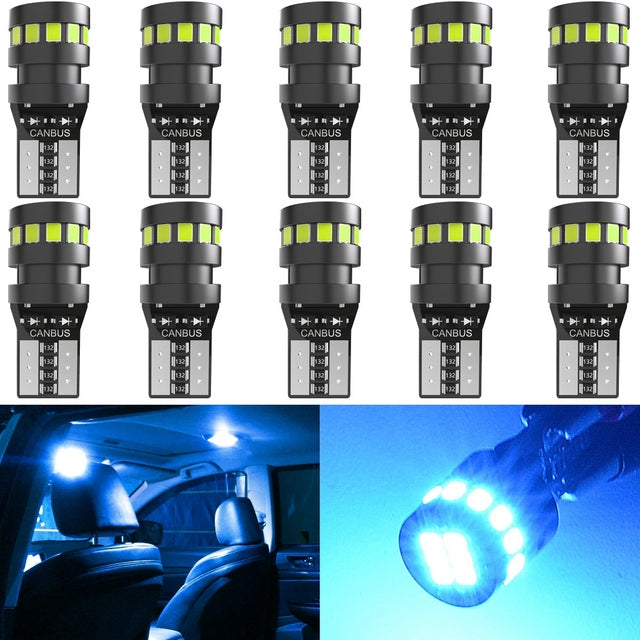 Katur T10 LED W5W Canbus Light Bulbs For BMW E46 X3 X4 X5 X6 Z1 Z4 Z3 M3 Car Interior Reading Parking Lights No Error(10PCS)