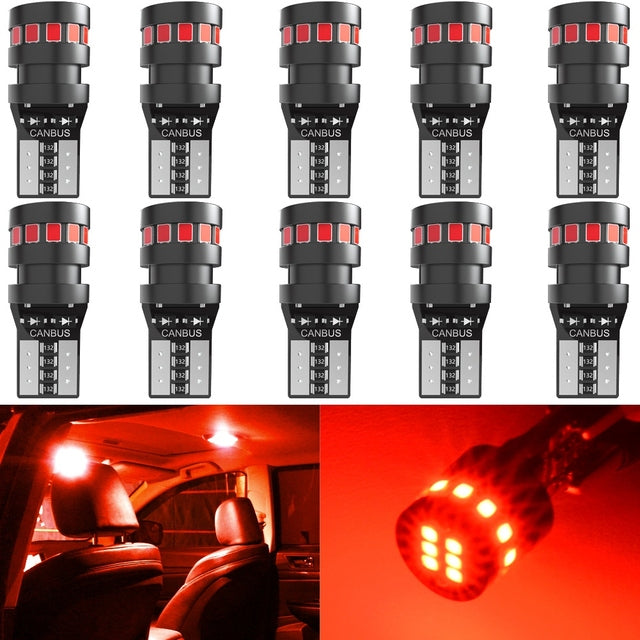 Katur T10 LED W5W Canbus Light Bulbs For BMW E46 X3 X4 X5 X6 Z1 Z4 Z3 M3 Car Interior Reading Parking Lights No Error(10PCS)