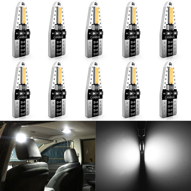 Katur W5W Car Interior Dome Light Reading Lights T10 LED Canbus Bulb 194 led for Peugeot 206 406 508 307 406 3008 Accessories