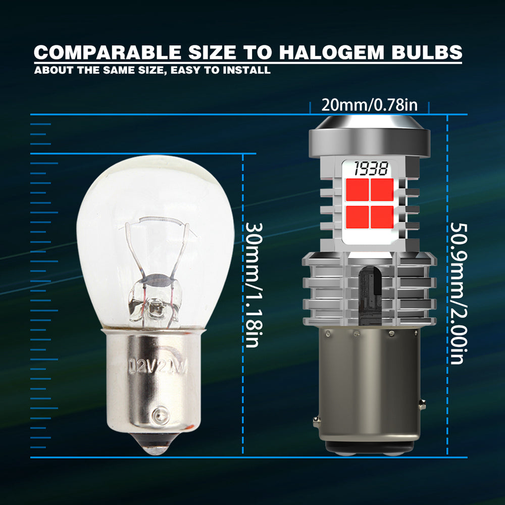 Katur CANBUS 1157 bay15d P21/5W LED Bulbs Stop Tail Turn Signal No Error Hyper Flash Light Brake Day Lamps(2PCS)