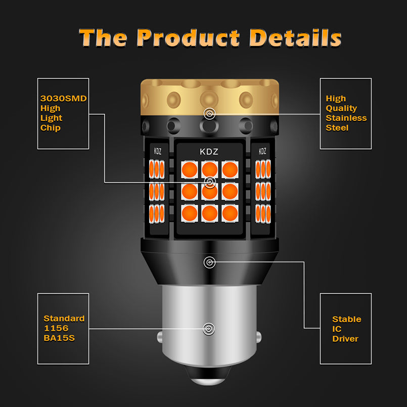 Katur 1156 BA15S P21W BAU15S PY21W T20 7440 Led Canbus Bulb led car Turn Signal Light Reversing lights backup Lamps