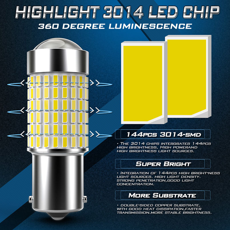 Katur Canbus Signal Lamps 1156 P21W BA15S LED 1157 BAY15D 3157 3047 lamps 7443 W21W T20 LED Bulbs For Reversing Lights