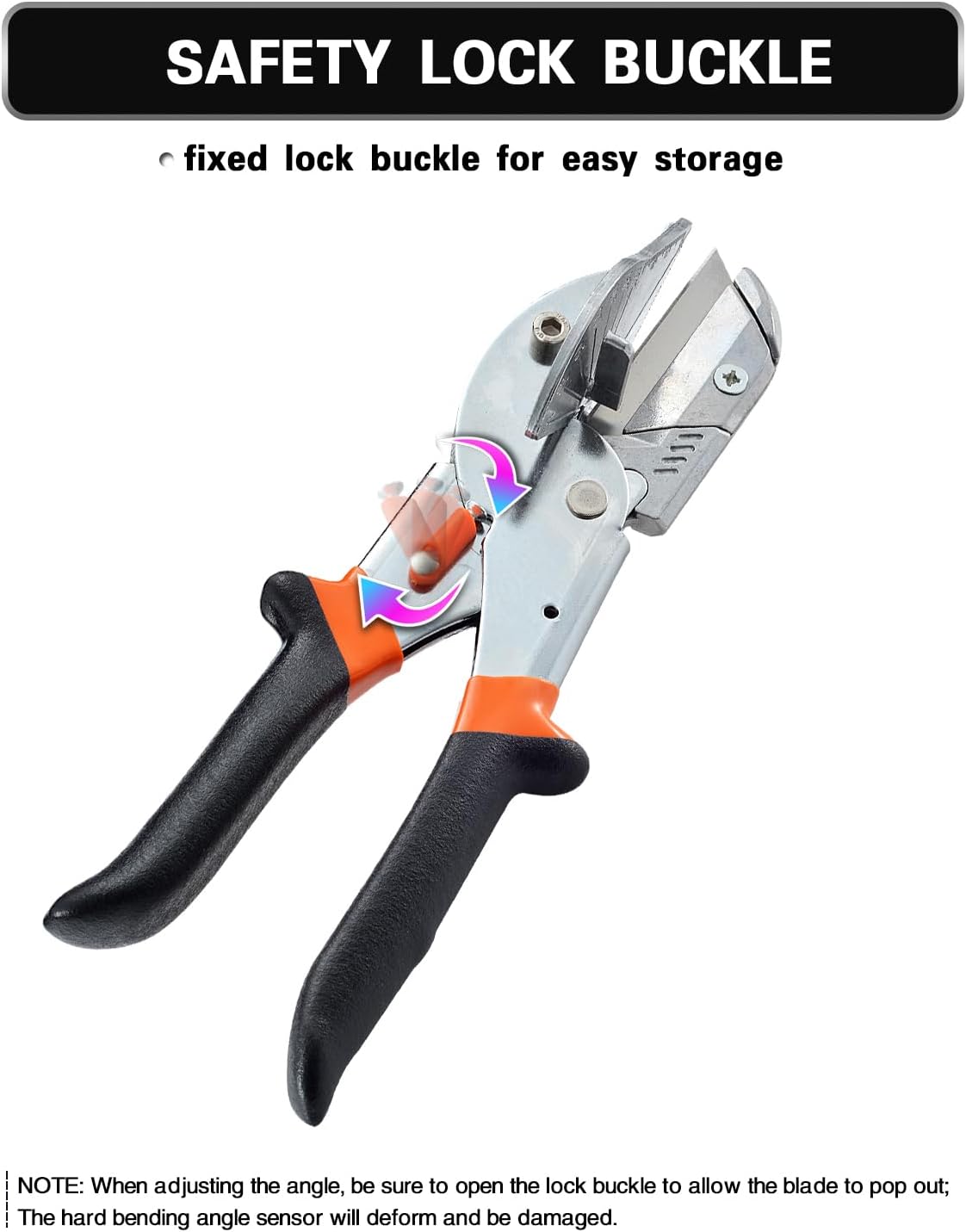 Multifunction Trunking Scissors, 45°-135° Multi-Angle Mitre Scissors, Quarter Round Cutting Tool for Cutting PVC PPR PE Pipes, Branches, Wires, Including Spare Blades
