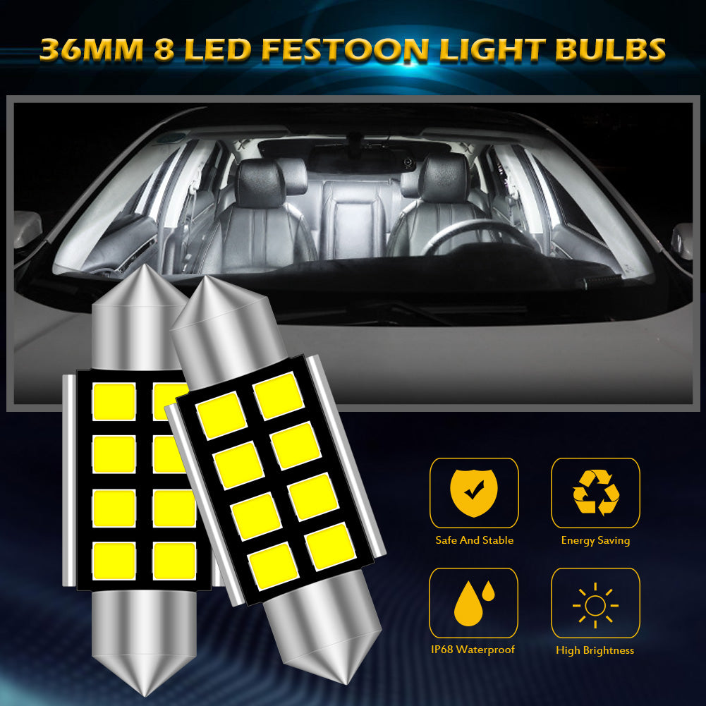 FuZion C5W C10W 3-LED CANBUS Bulbs – 36mm Torpedo Lamps (Made In Italy)