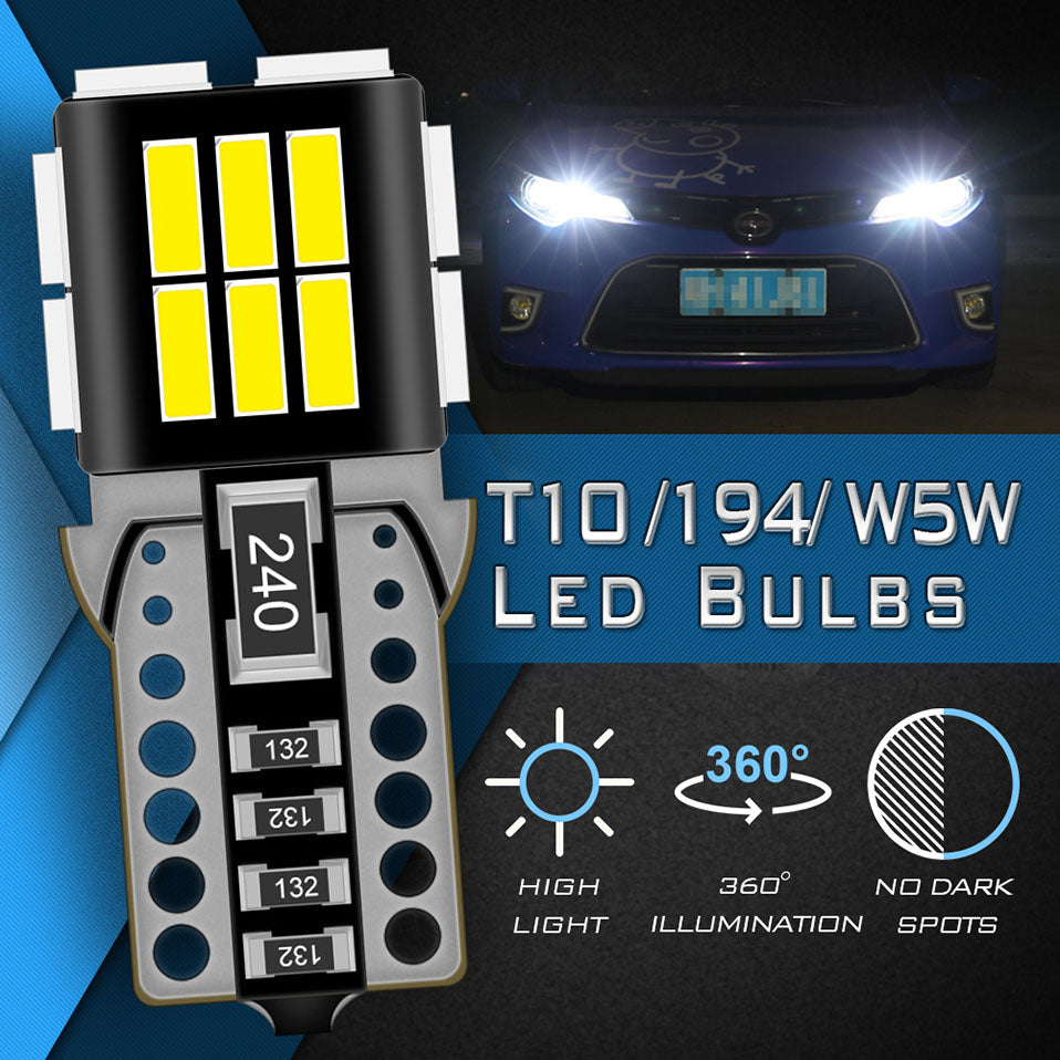 Katur Wholesale T10 led W5W led bulbs led Car Interior Dome Light Parking Lights