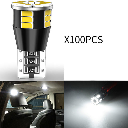 Katur Wholesale T10 W5W led bulbs 3014 SMD 194 168 Led Replacement Reverse Instrument Panel Lamp Clearance Lights White Amber Blue Red 12V