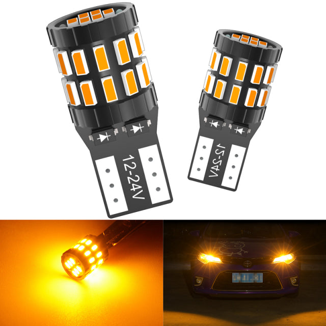 Katur W5W T10 LED Canbus Bulbs Error Free Auto Trunk Lamp 12V White Blue Red Orange Color Car Clearance Parking Lights Reading