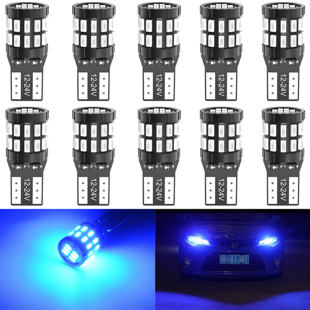 2pcs W5W T10 LED Canbus Light Bulbs for BMW Audi Mercedes Car Interior  Reading Parking Lights White Blue Red Yellow No Error 12V
