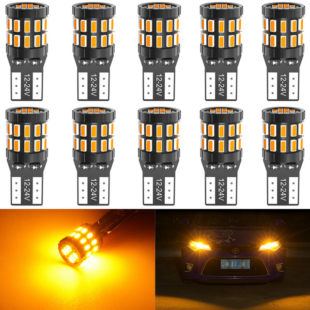 2pcs W5W T10 LED Canbus Light Bulbs for BMW Audi Mercedes Car Interior  Reading Parking Lights White Blue Red Yellow No Error 12V