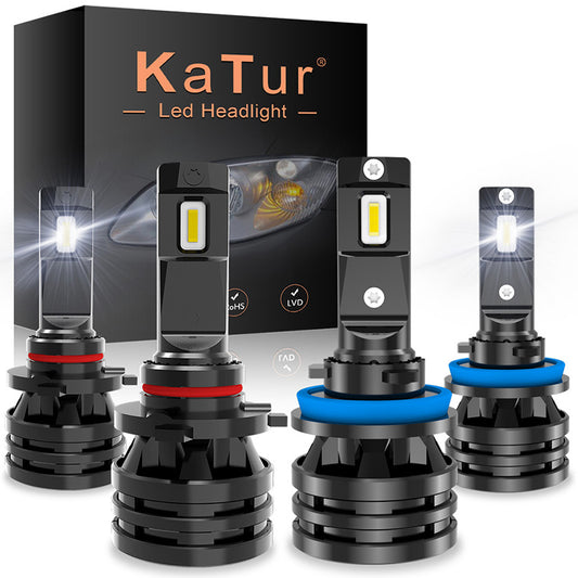 KATUR Ampoule H1 LED, 16000LM H1 Phares Avant De Voitures, 6000K Blanc 500%  Lumineuses H1 LED Voiture Anti Erreur Canbus, Plug and Play 1:1 Remplace