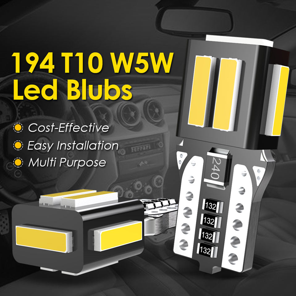 Katur W5W T10 LED Canbus Light Bulbs WY5W Led Interior Doom Reading Lamps(10pcs)