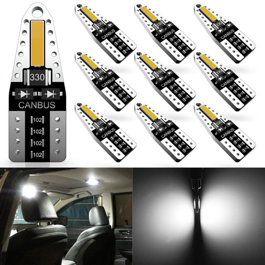 Katur W5W Car Interior Dome Light Reading Lights T10 LED Canbus Bulb 194 led for Peugeot 206 406 508 307 406 3008 Accessories
