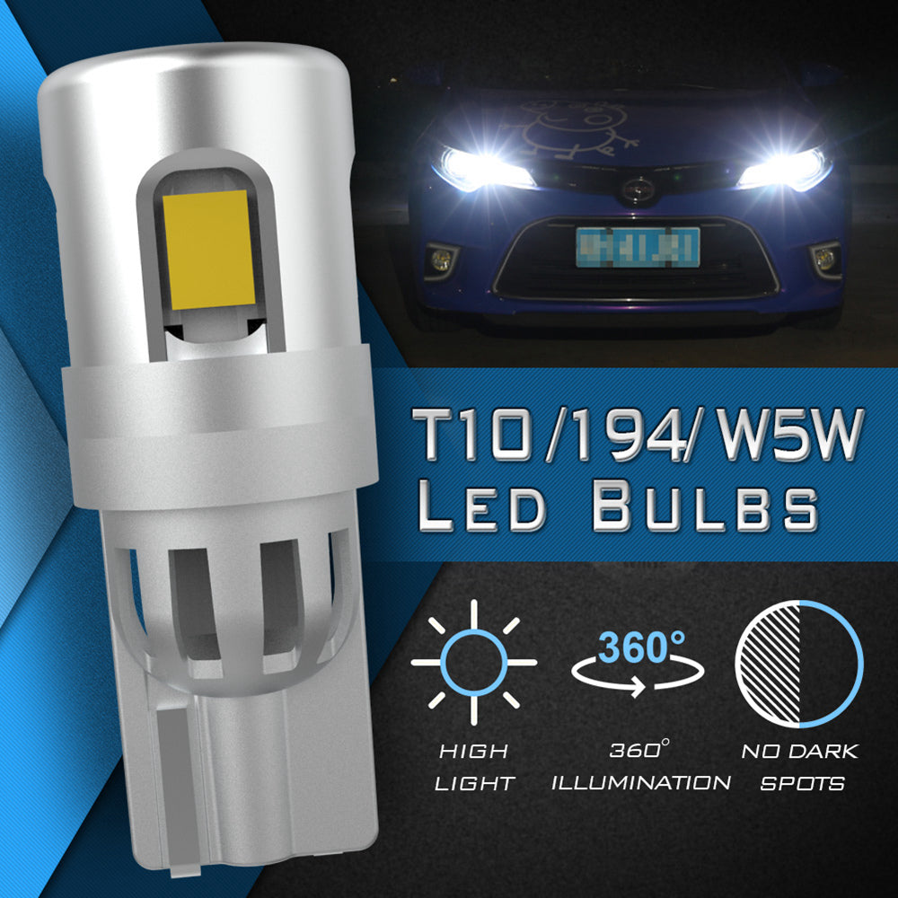 Katur W5W T10 LED Bulbs Canbus Car Parking Position Lights Interior Map Dome Lights 168 Lamps For BMW Audi(2PCS)