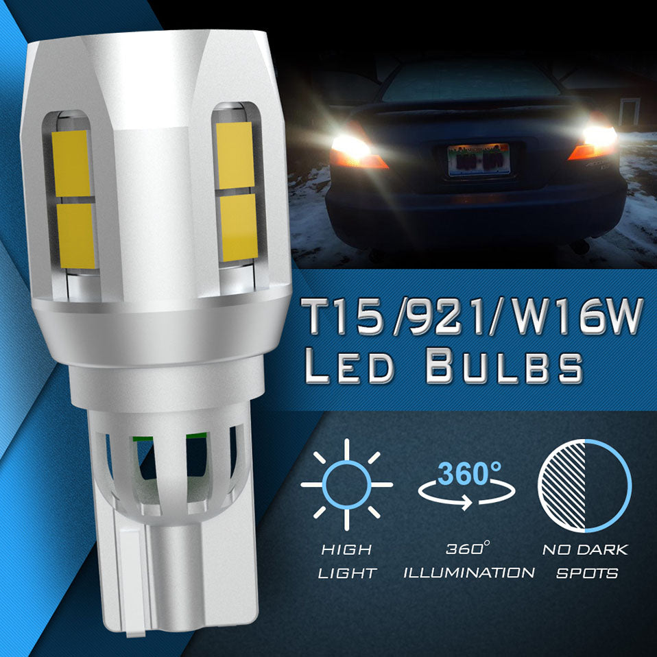 Katur Canbus W16W T15 T16 LED Bulbs 912 921 Super bright LED Car Backup Reverse lights Tail Lamps(2PCS)
